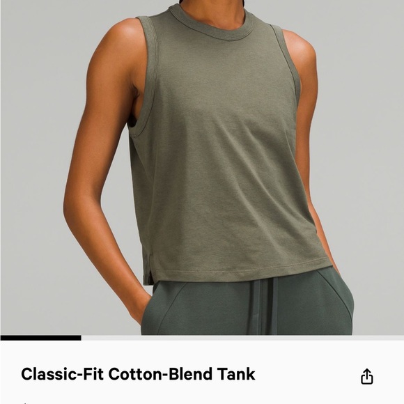 Classic fit cotton tank lululemon size 4. BLACK - Picture 1 of 4